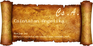 Csintalan Angelika névjegykártya